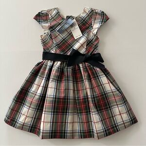 Polo Ralph Lauren Girls 5 Cream Red Plaid Dress Holiday Christmas NWT